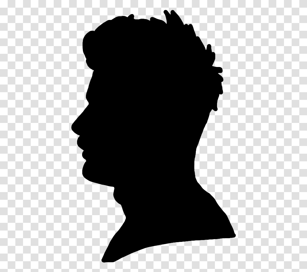 Male Profile Silhouette Man Head Silhouette, Gray, World Of Warcraft Transparent Png