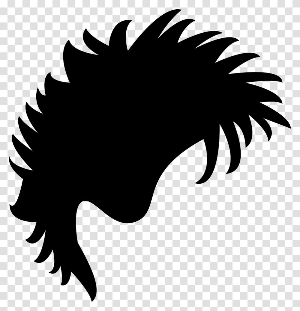 Male Short Black Hair Shape Comments Male Hair Vector, Silhouette, Stencil, Eagle, Bird Transparent Png