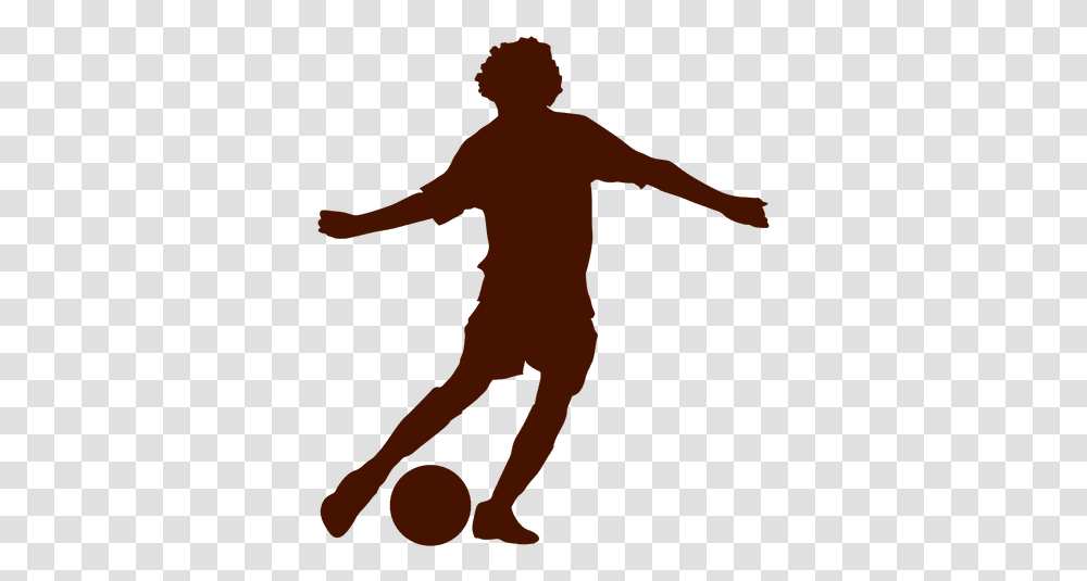 Male Teen Playing Football Silhouette Chico Jugando Futbol, Person, People, Symbol, Leisure Activities Transparent Png