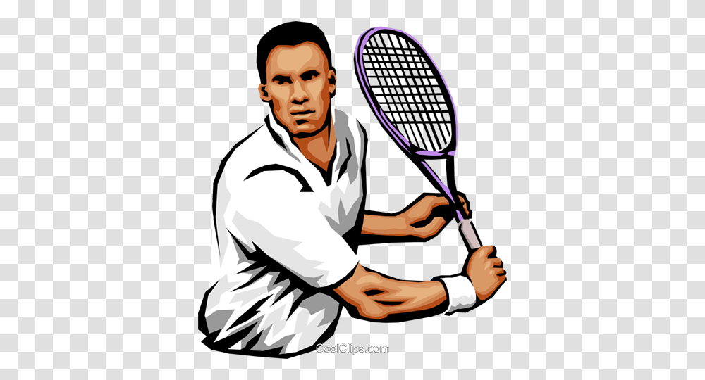 Male Tennis Player Royalty Free Vector Clip Art Illustration, Person, Human, Tennis Racket, Sport Transparent Png
