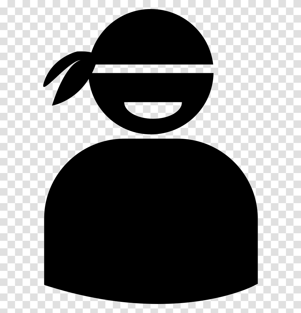 Male With Bandana Silhouette, Stencil, Electronics Transparent Png
