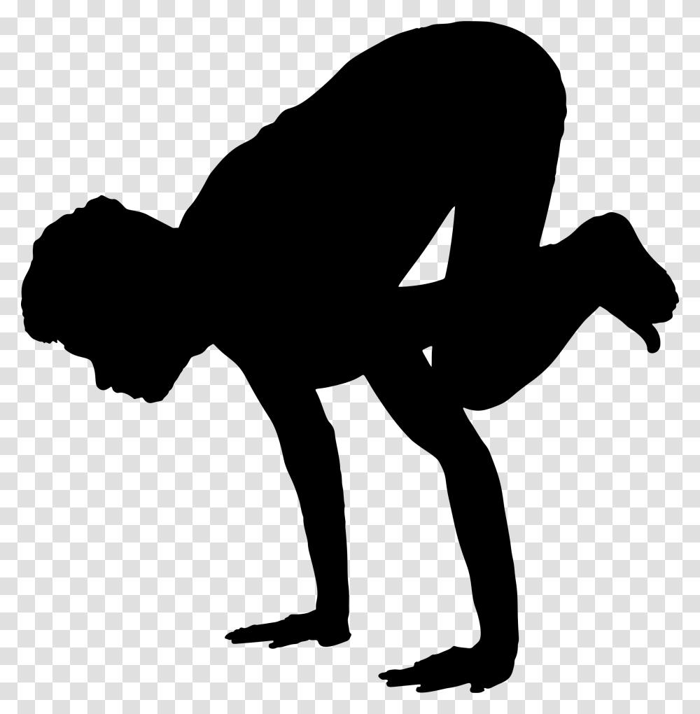 Male Yoga Pose Silhouette 4 Clip Arts Yoga Poses Silhouette Man, Gray, World Of Warcraft Transparent Png