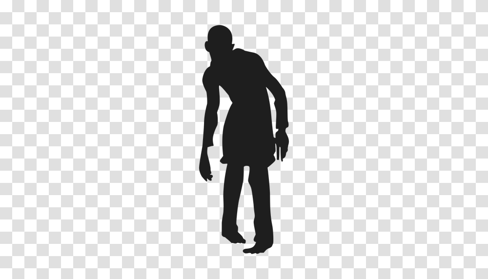Male Zombie Silhouette, Person, Human, Standing, Overcoat Transparent Png