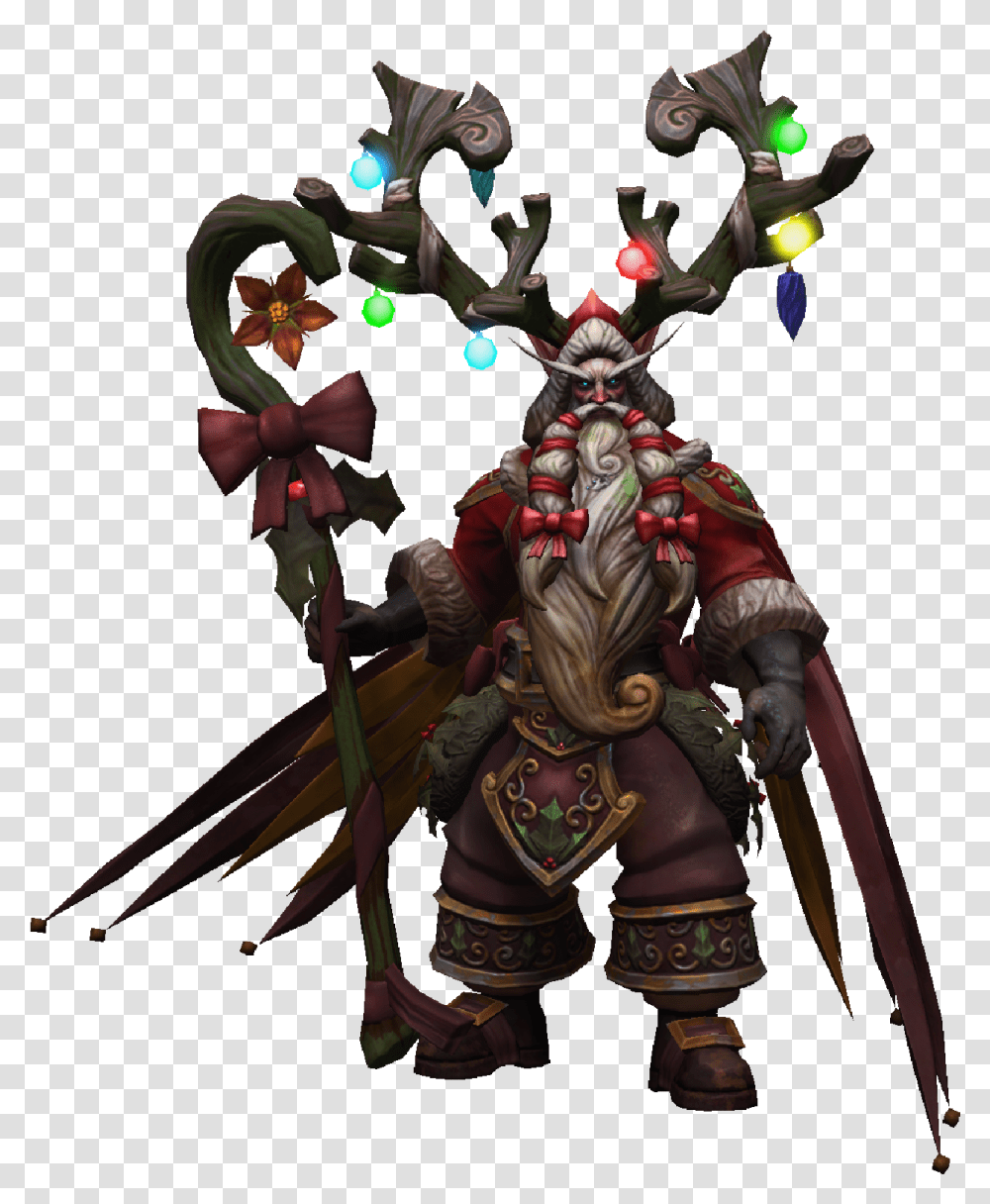 Malfurion Winter Veil Greatfather Naughty Skin Brown Dust Characters Seir, World Of Warcraft, Person, Human Transparent Png
