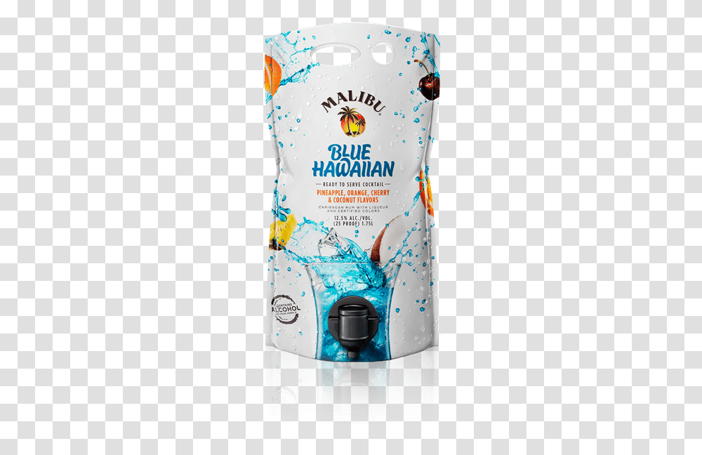 Malibu Mixed Drink Pouches, Bottle, Beverage, Mineral Water, Water Bottle Transparent Png