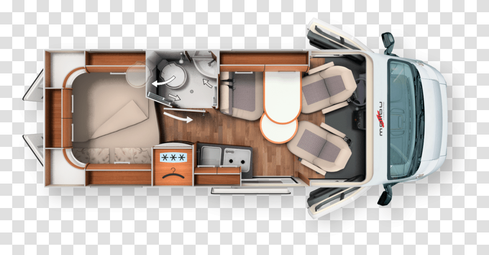 Malibu Van 640 Le, Floor Plan, Diagram, Room, Indoors Transparent Png