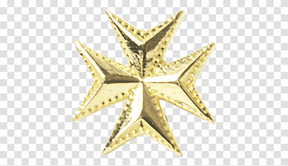 Maltese Cross 18 Carat Yellow Gold Emblem, Axe, Tool, Symbol, Star Symbol Transparent Png