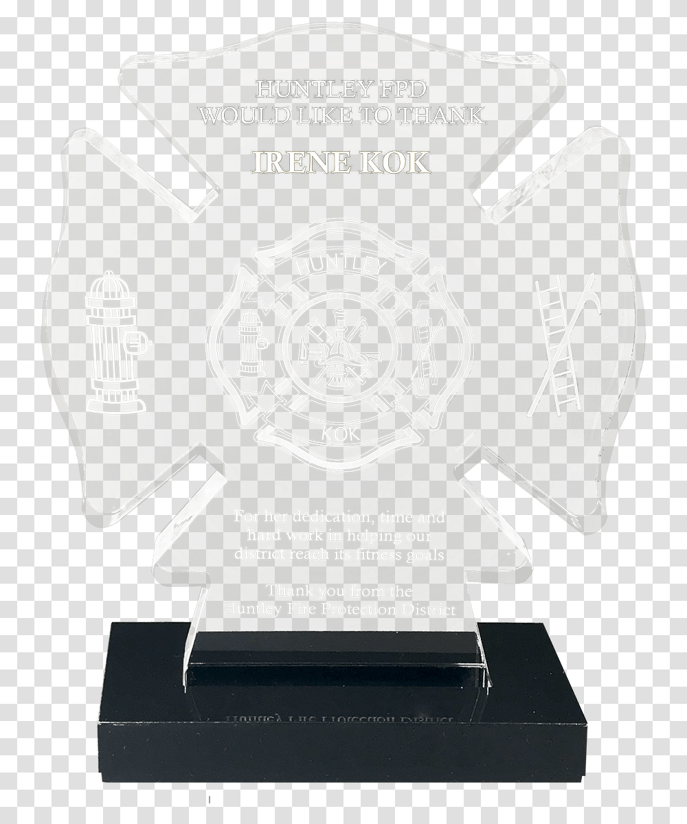 Maltese Cross Acrylic Award Trophy, Symbol, Logo, Trademark Transparent Png