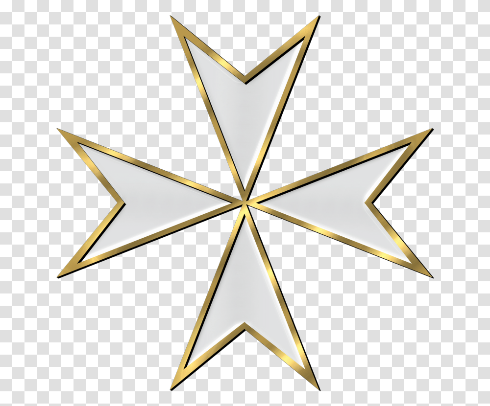 Maltese Cross, Star Symbol, Lamp, Gold Transparent Png