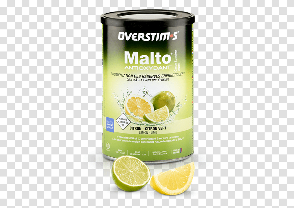 Malto Antioxidante Overstims, Lime, Citrus Fruit, Plant, Food Transparent Png