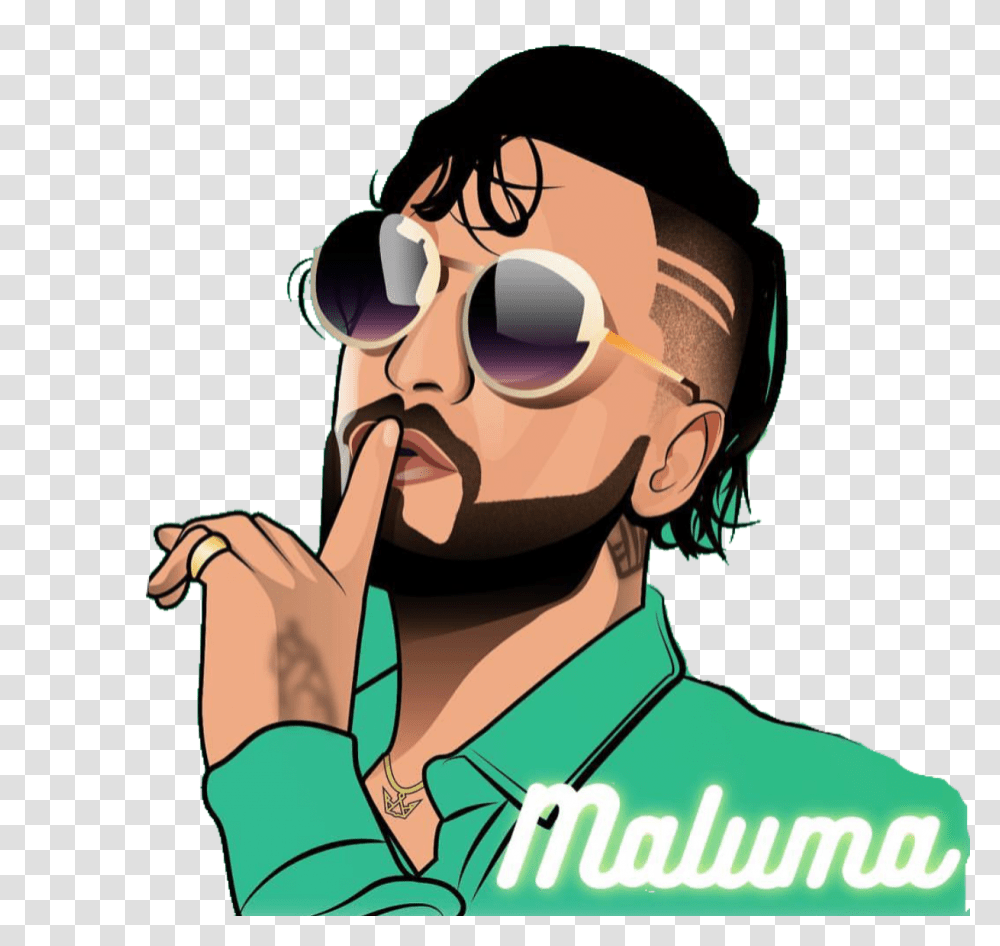 Maluma Freetoedit, Face, Person, Head, Sunglasses Transparent Png