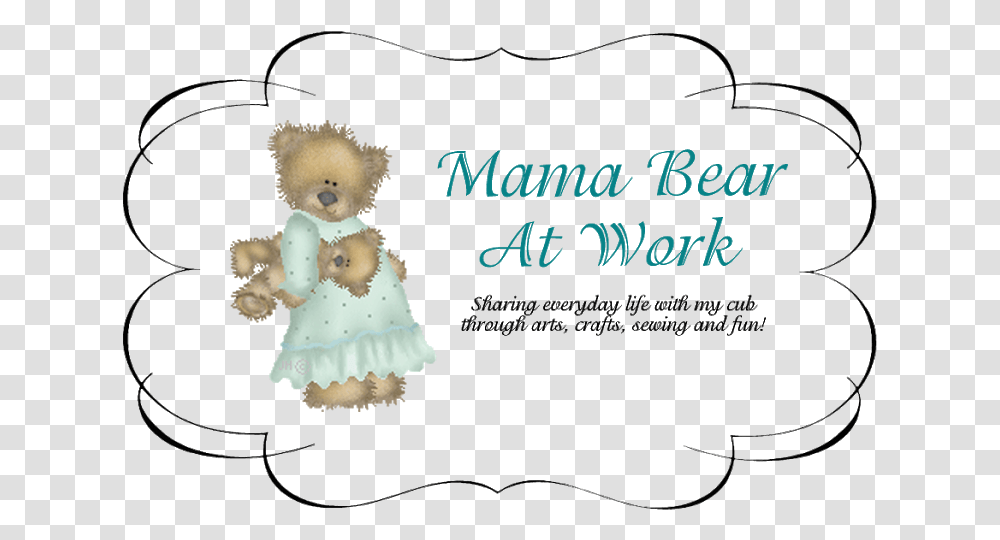 Mama Bear At Work Teddy Bear, Toy, Doll, Snowman, Winter Transparent Png