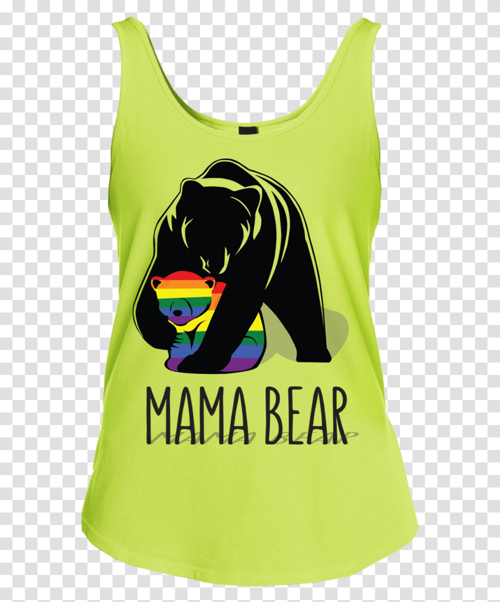 Mama Bear Lgbtq Threads Junior Fit Cotton Tank Top Papa Bear Lgbtq Shirt, Animal, Mammal, Wildlife Transparent Png