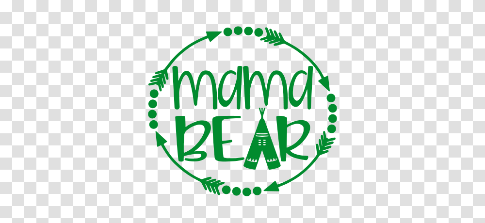 Mama Bear With Arrows And Teepee Vinyl Decal Sticker, Word, Logo Transparent Png