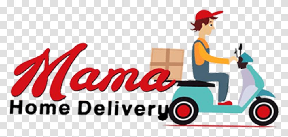 Mama Home Delivery Cartoon, Person, Label Transparent Png