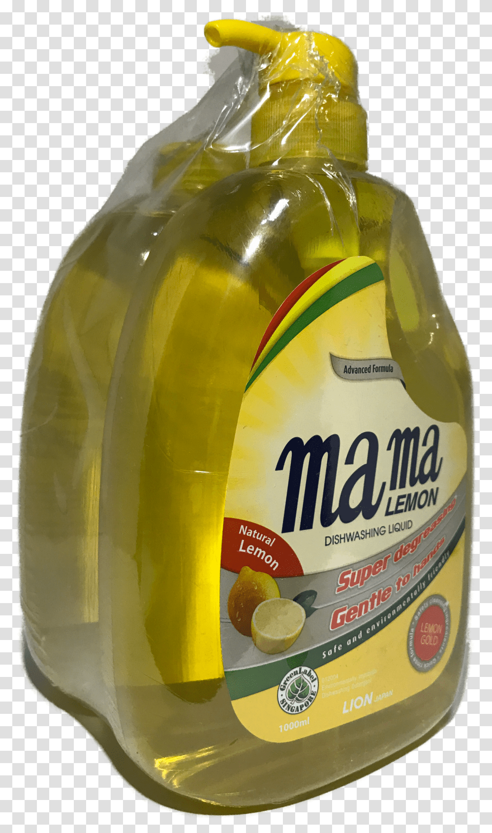 Mama Lemon Dishwashing Liquid Gold With Refill 1l Fruit Transparent Png