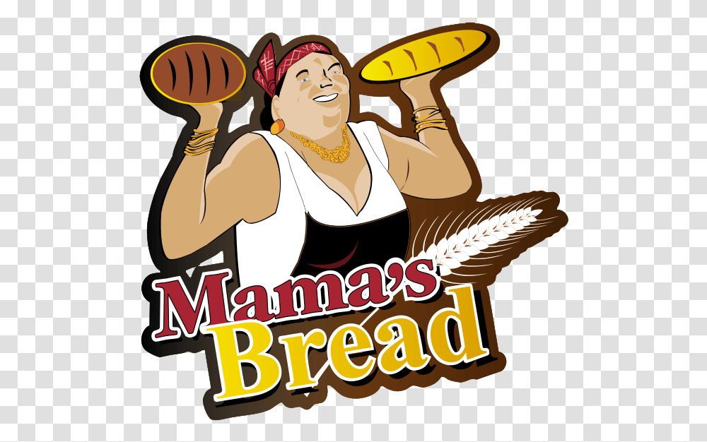Mamas Bread Illustration, Person, Advertisement, Poster, Clothing Transparent Png