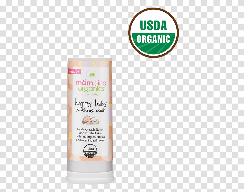 Mambino Organic Happy Baby Soothing Stick, Bottle, Plant, Food, Astragalus Transparent Png