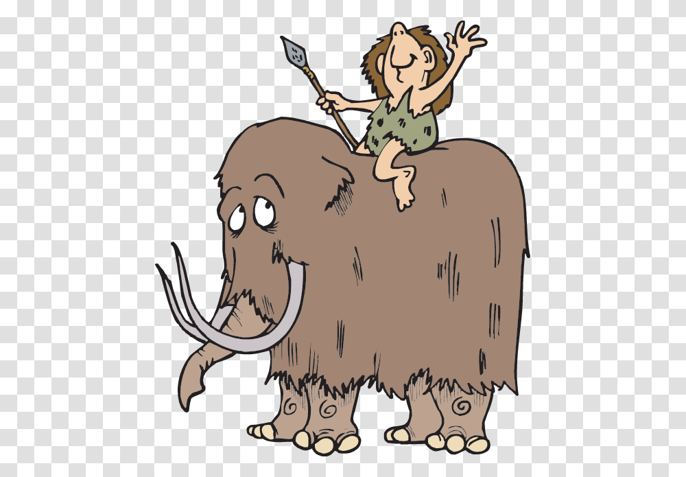 Mammoth Clipart Transportation In Stone Age, Mammal, Animal, Cattle, Buffalo Transparent Png