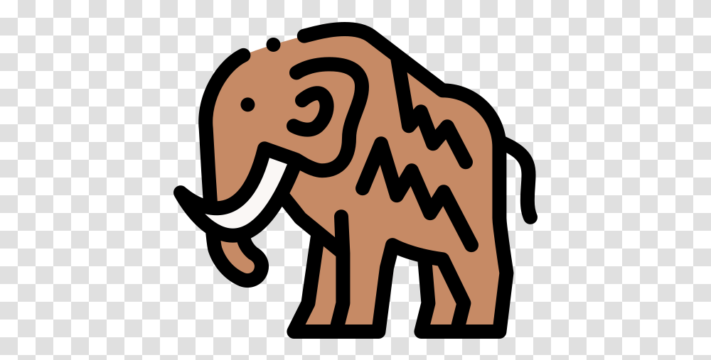 Mammoth Free Animals Icons Mammoth Icon, Mammal, Text, Label, Gecko Transparent Png