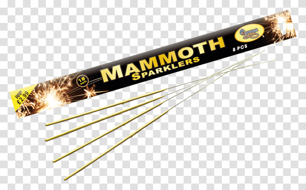 Mammoth Sparklers Sparkler, Arrow, Symbol, Incense, Baseball Bat Transparent Png