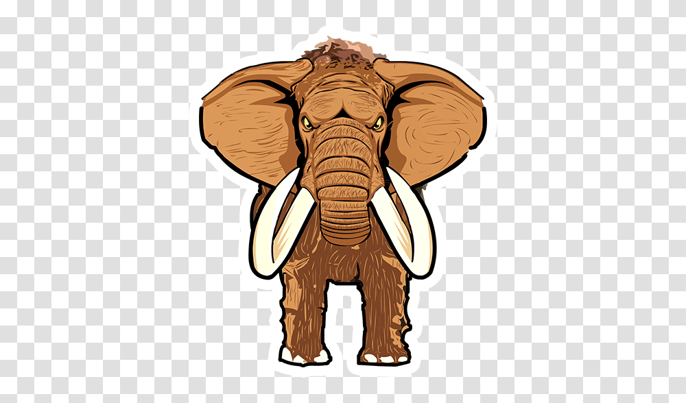 Mammoth Sticker, Elephant, Wildlife, Mammal, Animal Transparent Png