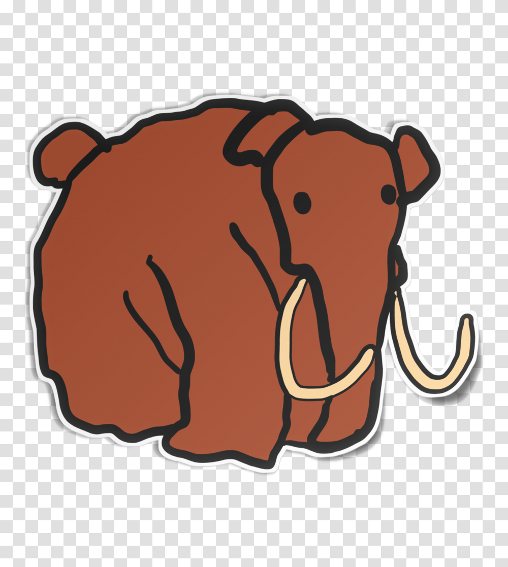 Mammoth Sticker, Mammal, Animal, Wildlife, Elephant Transparent Png