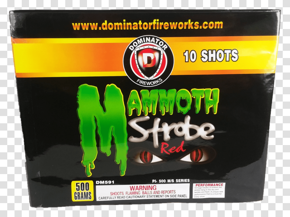 Mammoth Strobe Red D, Advertisement, Poster, Flyer, Paper Transparent Png