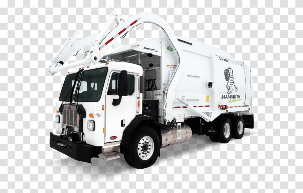 Mammoth Western Series Garbage Truck, Vehicle, Transportation, Trailer Truck, Wheel Transparent Png