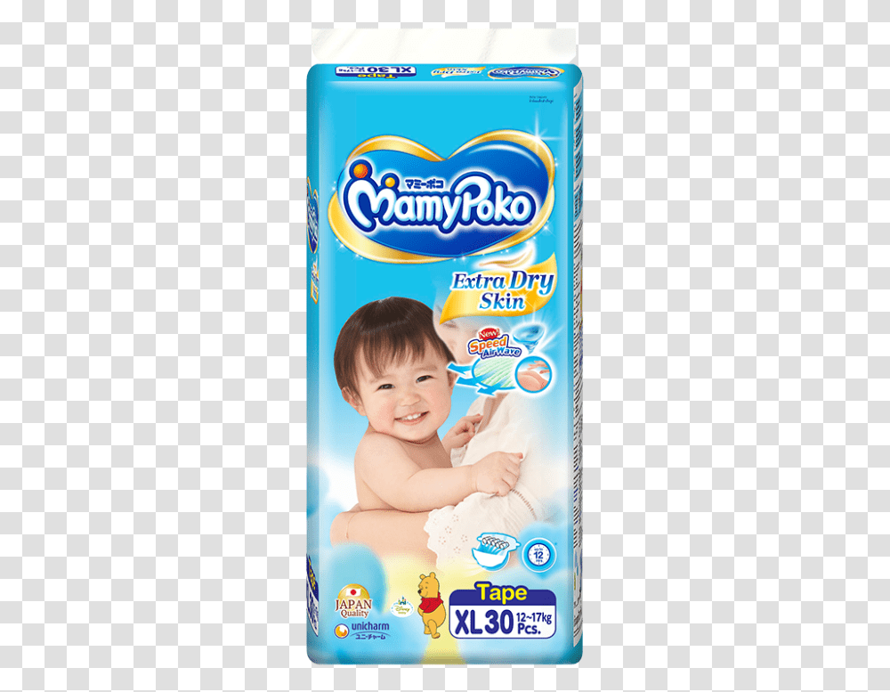 Mamypoko Extra Dry L Size, Person, Human, Diaper, Dessert Transparent Png
