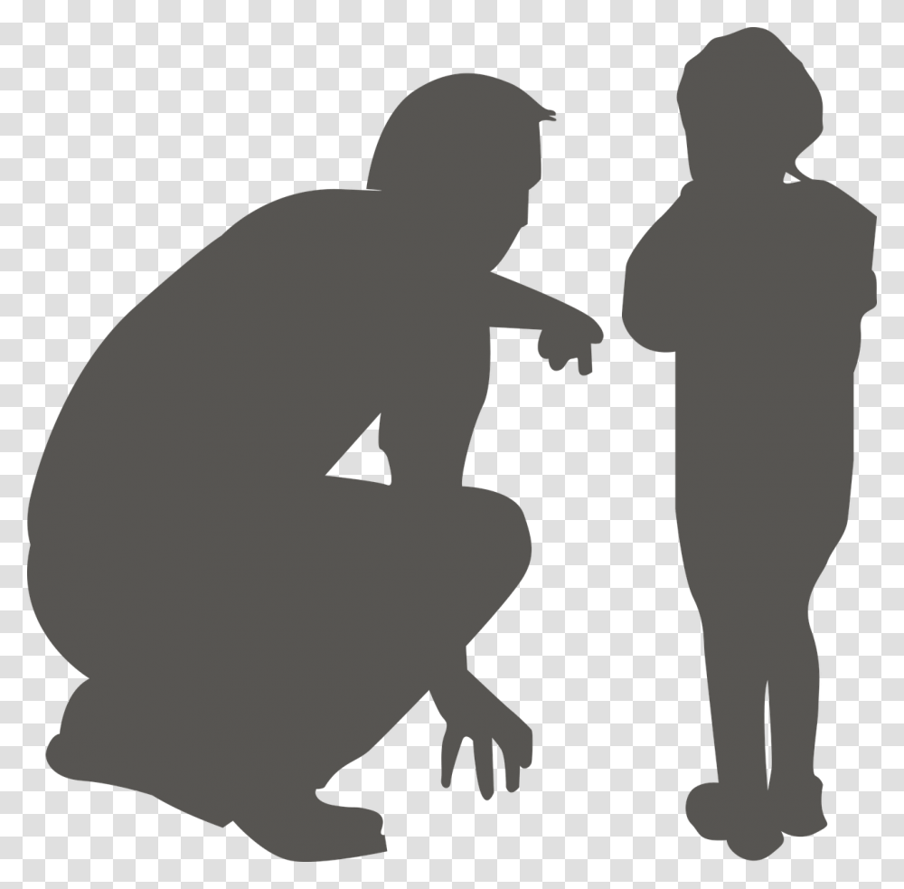 Man And Kid Silhouette, Person, Human, People, Hand Transparent Png