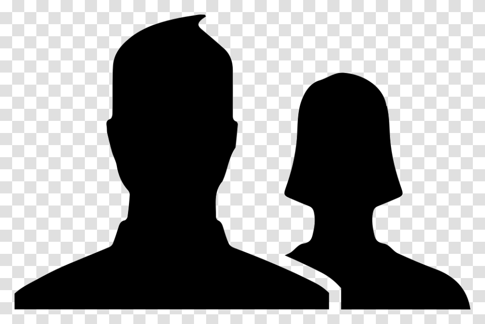 Man And Woman Avatar Icon, Silhouette, Person, Audience, Crowd Transparent Png
