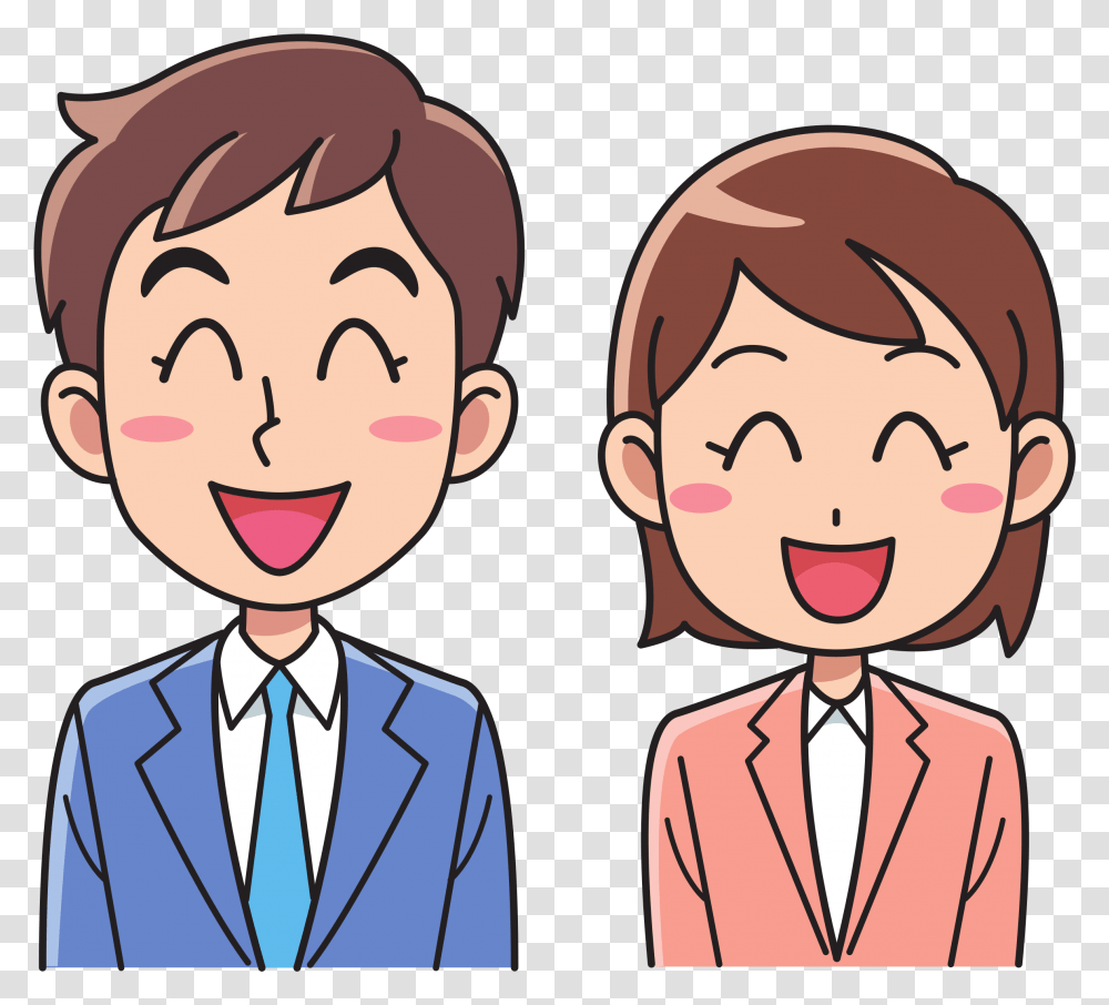 Man And Woman Clipart Man And Woman Clipart, Person, Face, Tie, Female Transparent Png