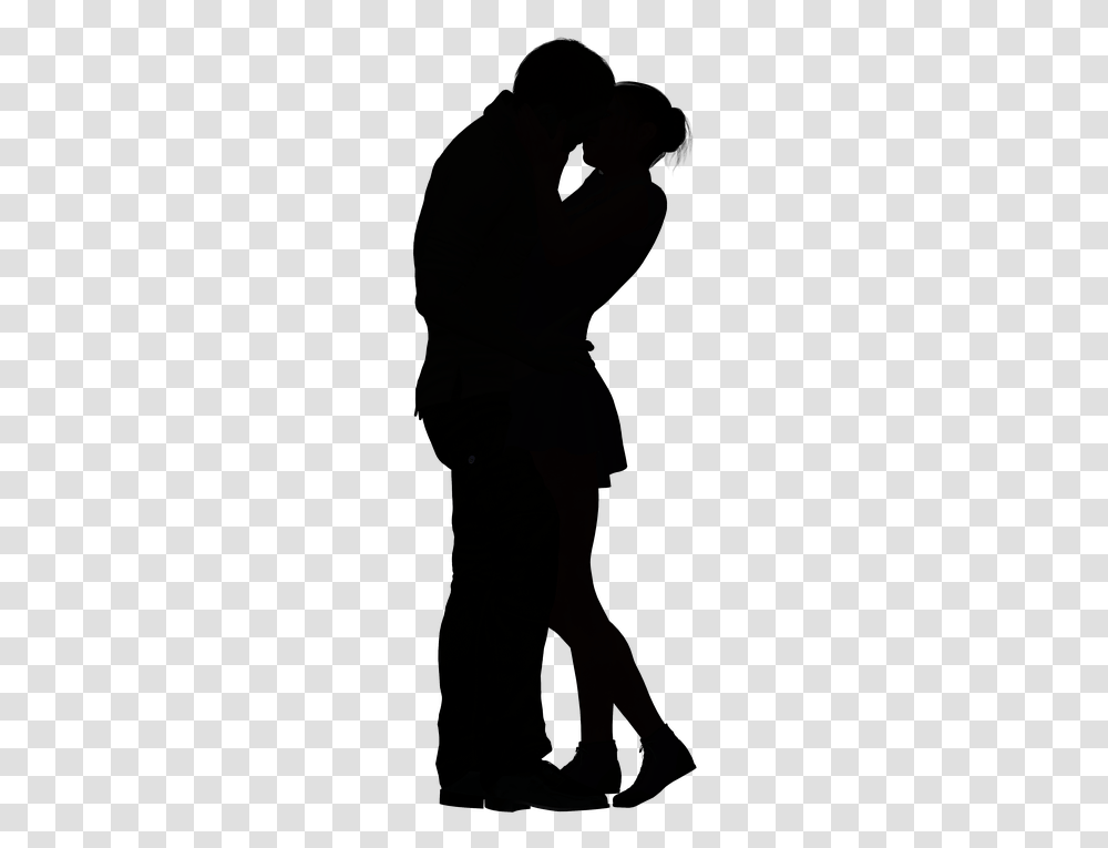 Man And Woman Kissing Silhouette, Person, Leisure Activities, People Transparent Png