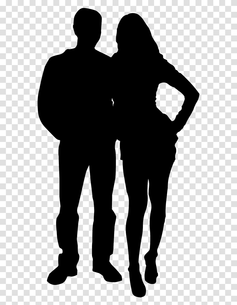 Man And Woman Silhouette, Person, Back, Hand Transparent Png