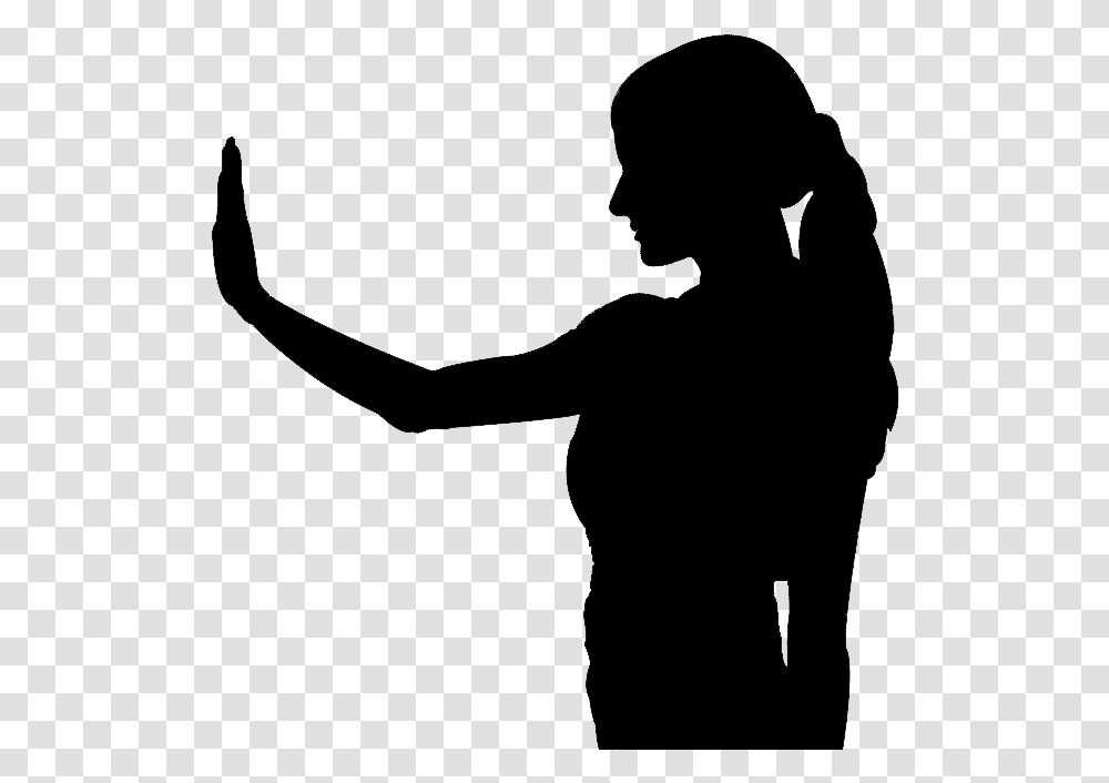 Man And Woman Silhouette Woman Self Defense Clipart, Back, Arm, Finger, Female Transparent Png