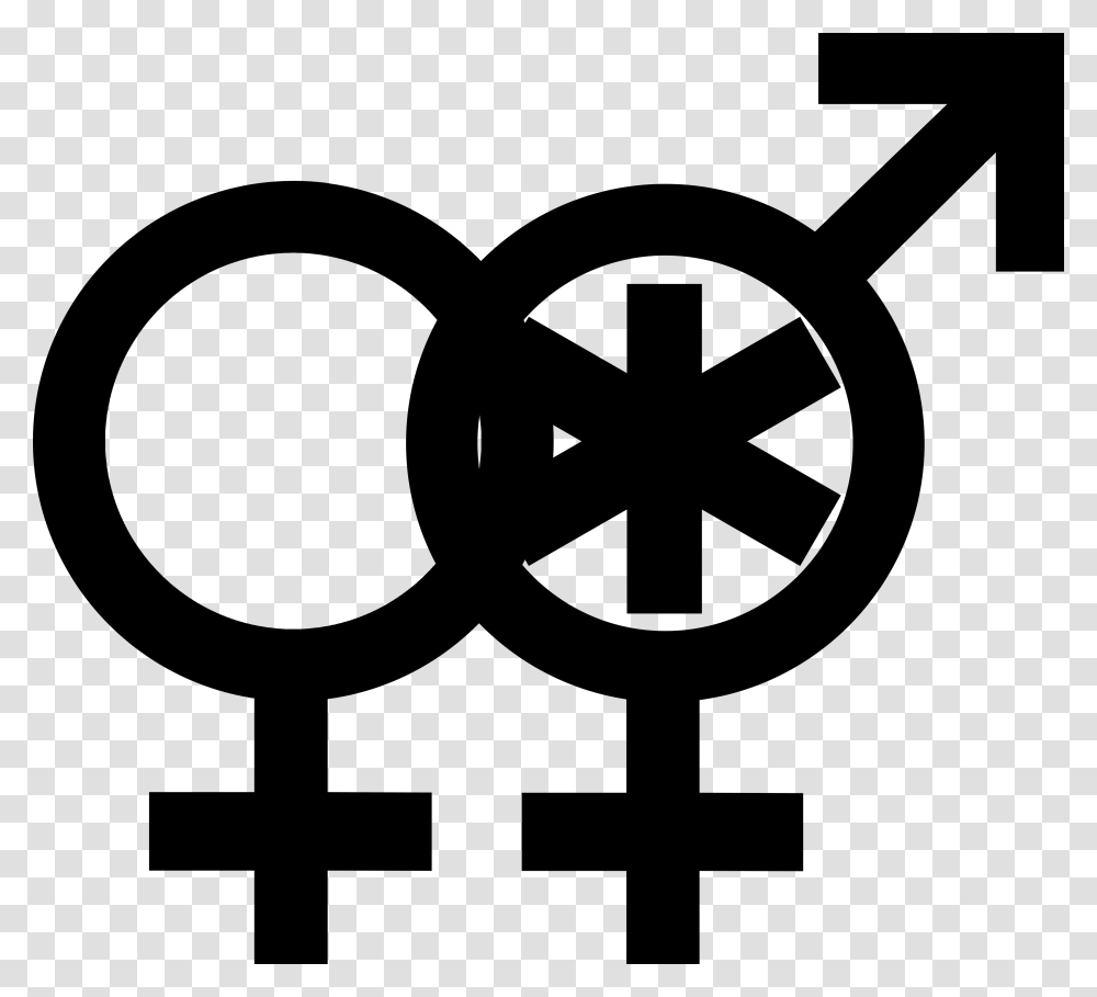 Man And Woman Symbol Hermaphrodite Symbol, Screen, Electronics Transparent Png