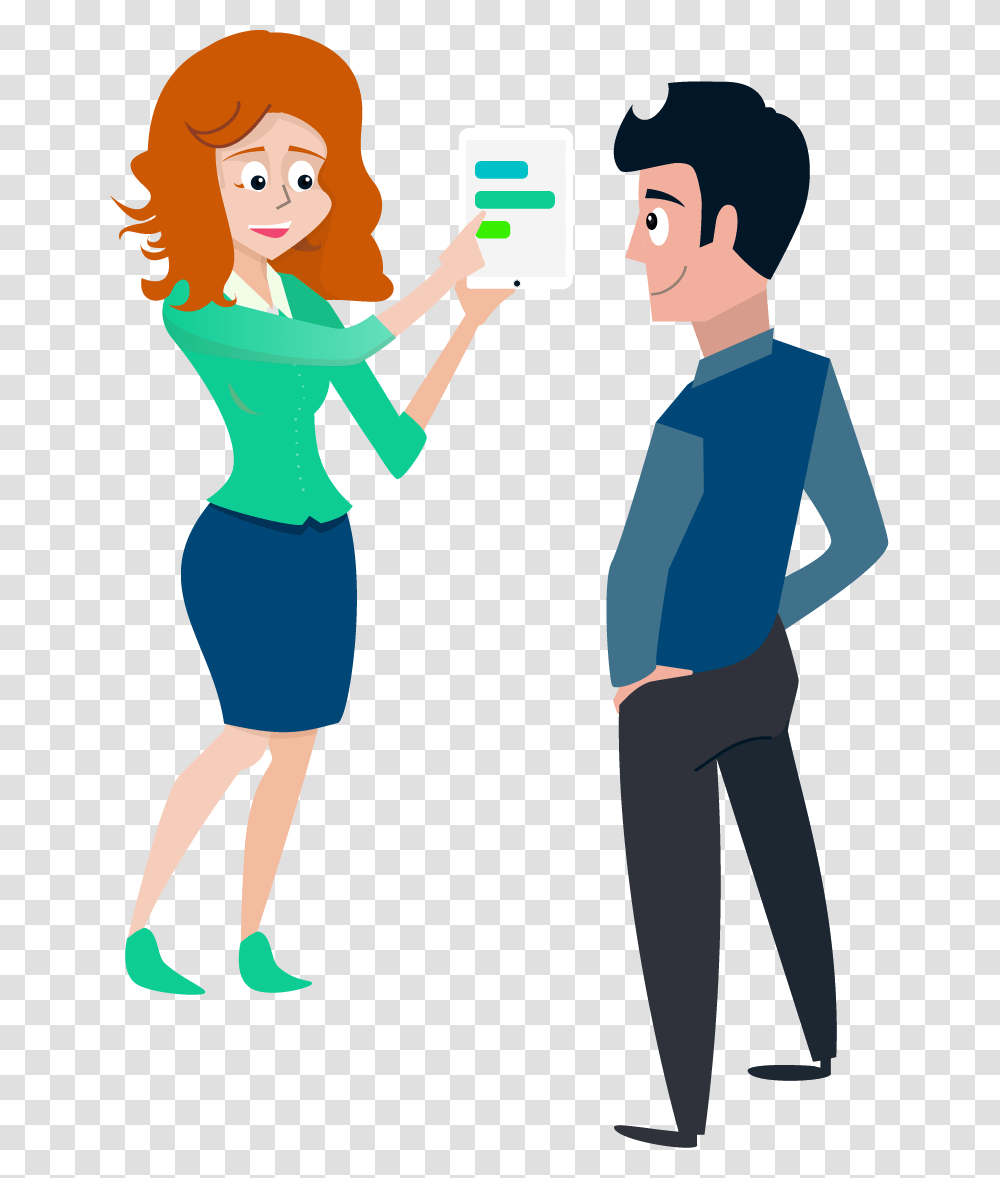 Man And Woman Talking Clipart, Person, Female, Sleeve Transparent Png