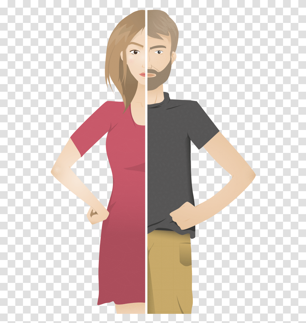 Man And Woman Vector Download Man And Woman Vector, Sleeve, Long Sleeve, Person Transparent Png