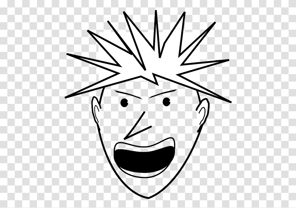Man Angry Face Clip Art Black And White Angry Brother, Manga, Comics, Book, Bow Transparent Png
