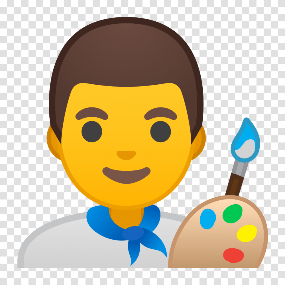 Man Artist Icon Noto Emoji People Profession Iconset Google, Food, Plant, Seed, Grain Transparent Png