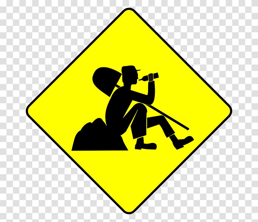 Man At Work Square, Tool, Road Sign, Person Transparent Png