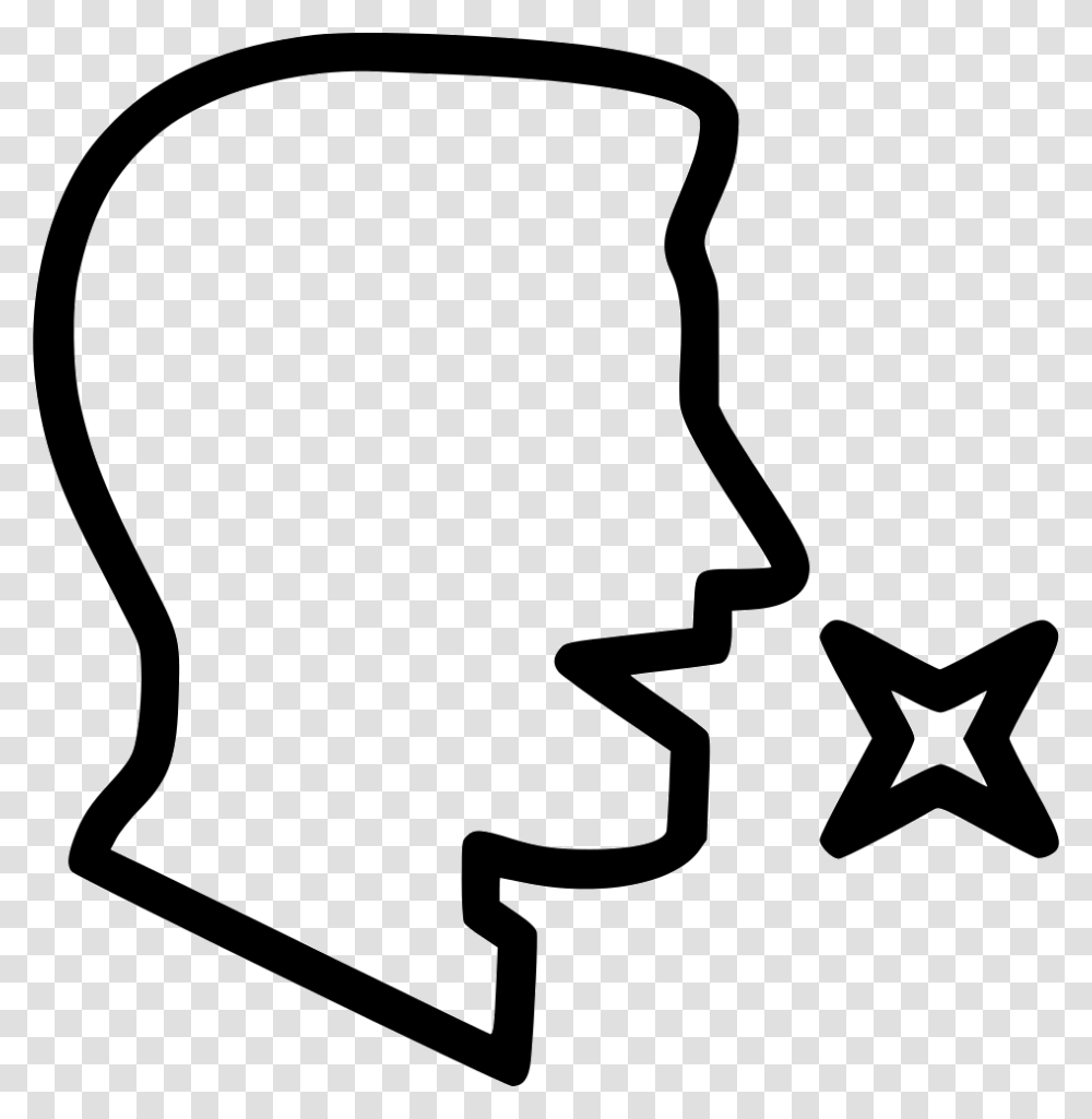 Man Avatar Breath Face Star Breathing Clipart, Stencil, Star Symbol, Recycling Symbol Transparent Png