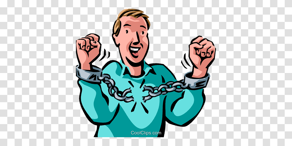 Man Breaking Free From Handcuffs Royalty Free Vector Clip Art, Fist, Word, Wrist, Arm Transparent Png