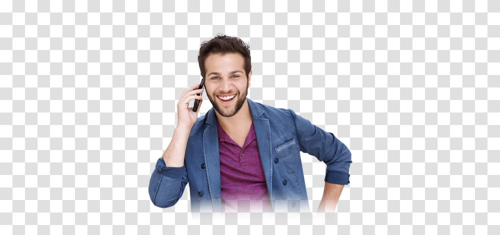 Man Calling Man Calling On Phone, Person, Clothing, Coat, Photography Transparent Png