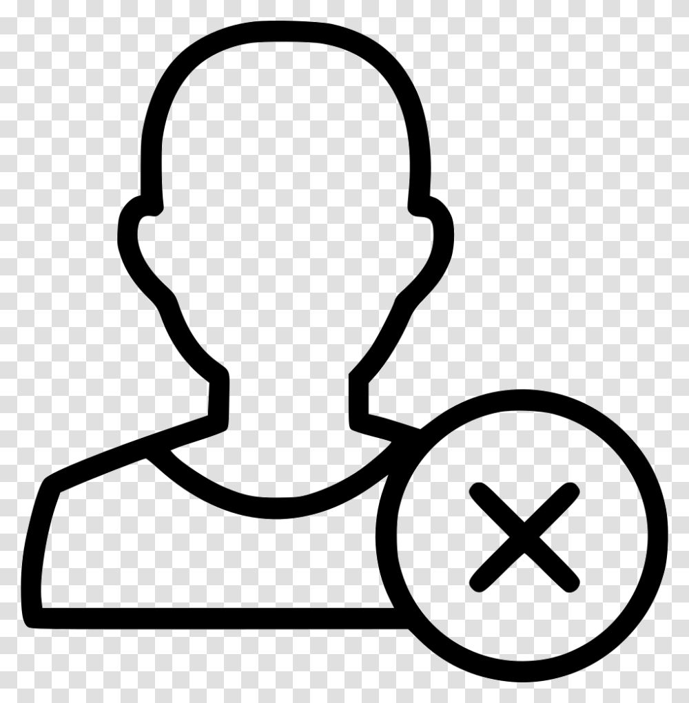 Man Cancel Duplicate Person Icon, Silhouette, Lawn Mower, Tool, Stencil Transparent Png