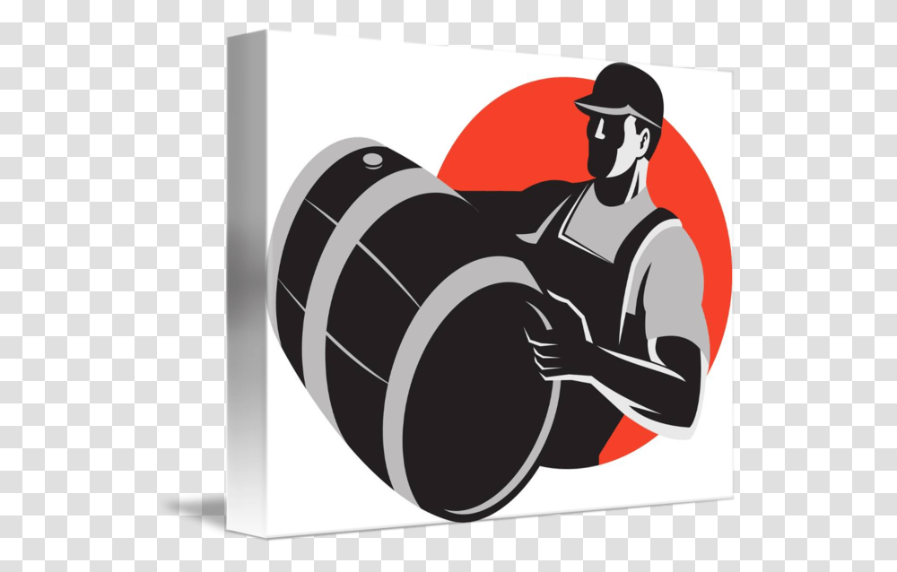 Man Carrying Barrel Barrel, Photography, Photographer, Ninja, Advertisement Transparent Png