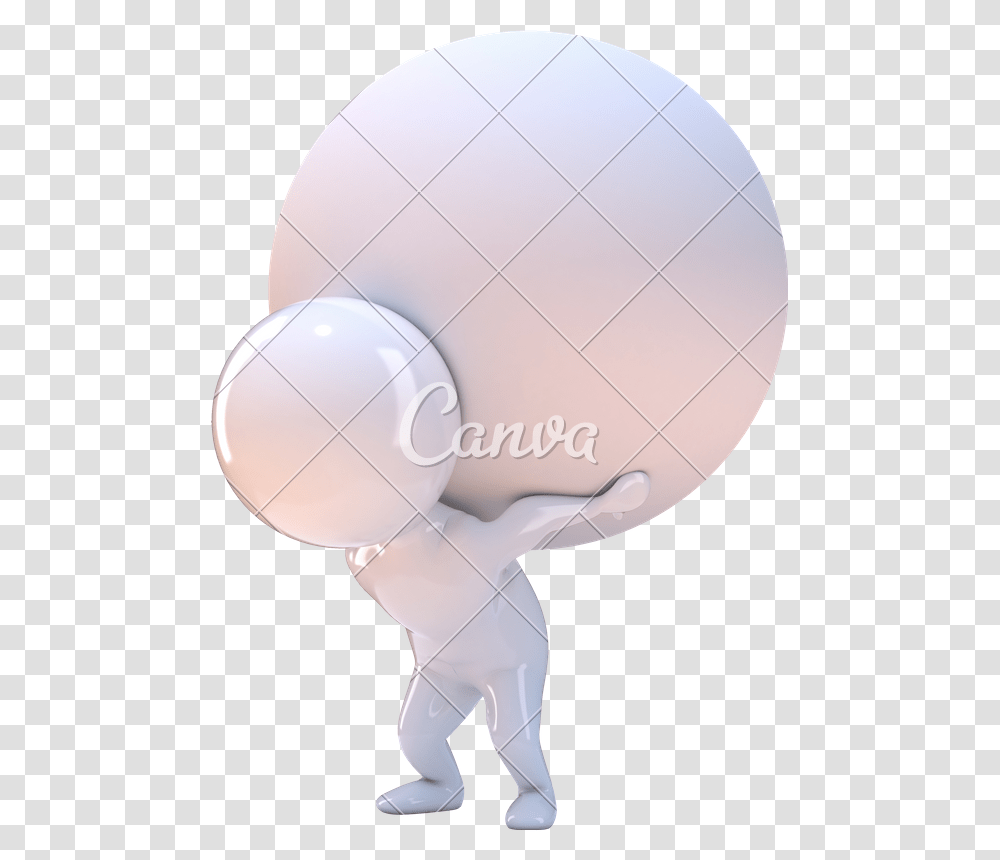 Man Carrying Heavy Load Illustration, Balloon, Gum Transparent Png