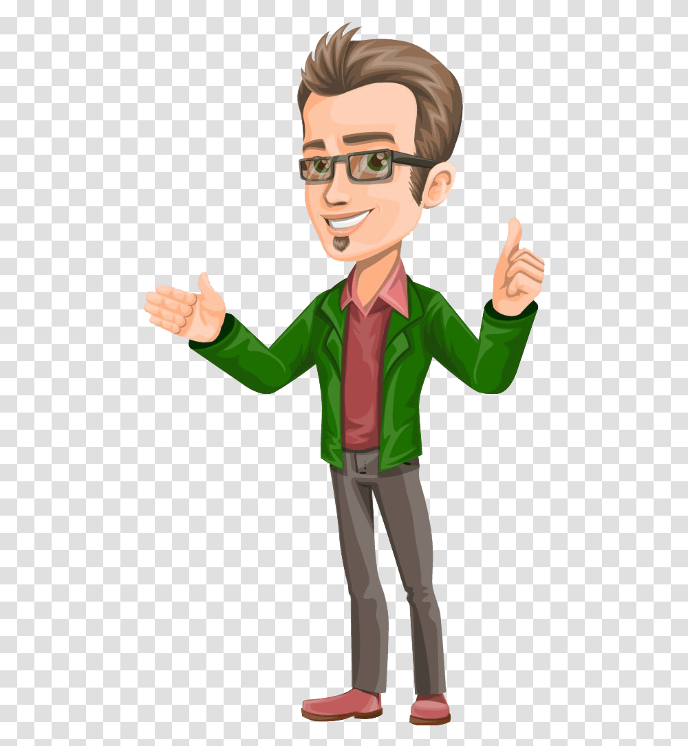 Man Cartoon Vector Man Thumbs Up, Person, Finger, Sunglasses, Accessories Transparent Png