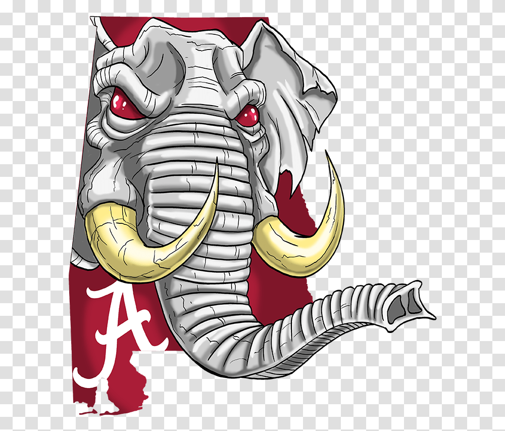 Man Cave Illustrations Alabama Football Roll Tide Alabama Football Logo 2021, Animal, Invertebrate, Wildlife Transparent Png